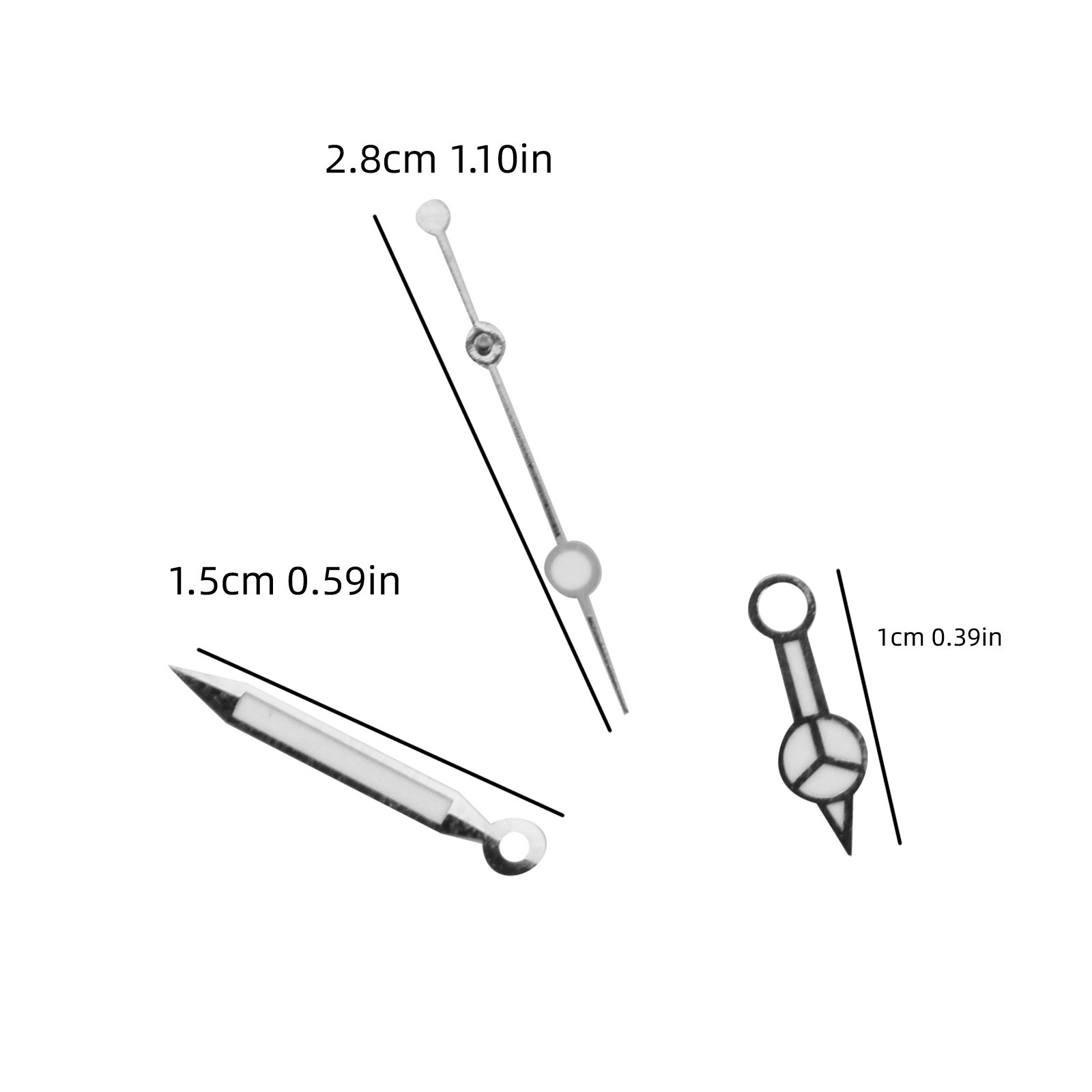 SILVER PLATED WATCH HANDS NEEDLE FOR ETA 2824 TUDOR MOVEMENT SUBMARINER