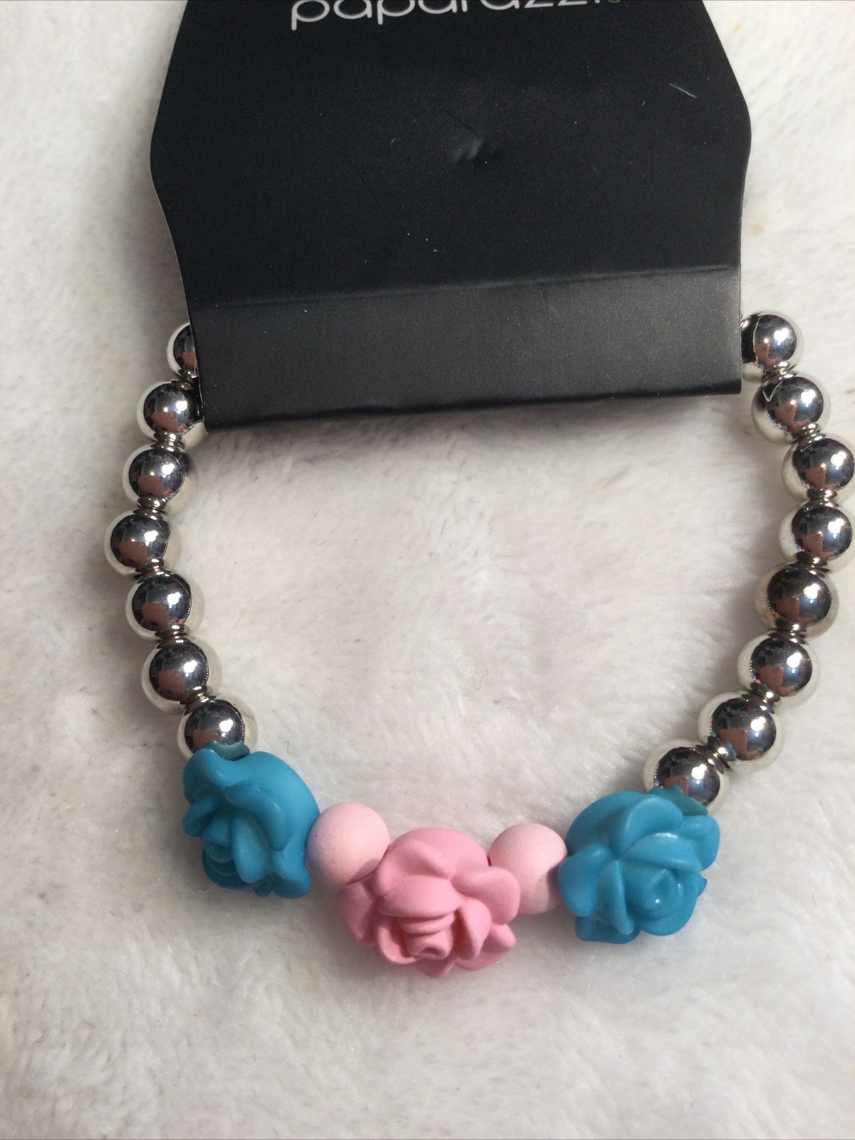 Kids Pretty 3 Rose Bead 5pc Bracelet Set Paparazzi New
