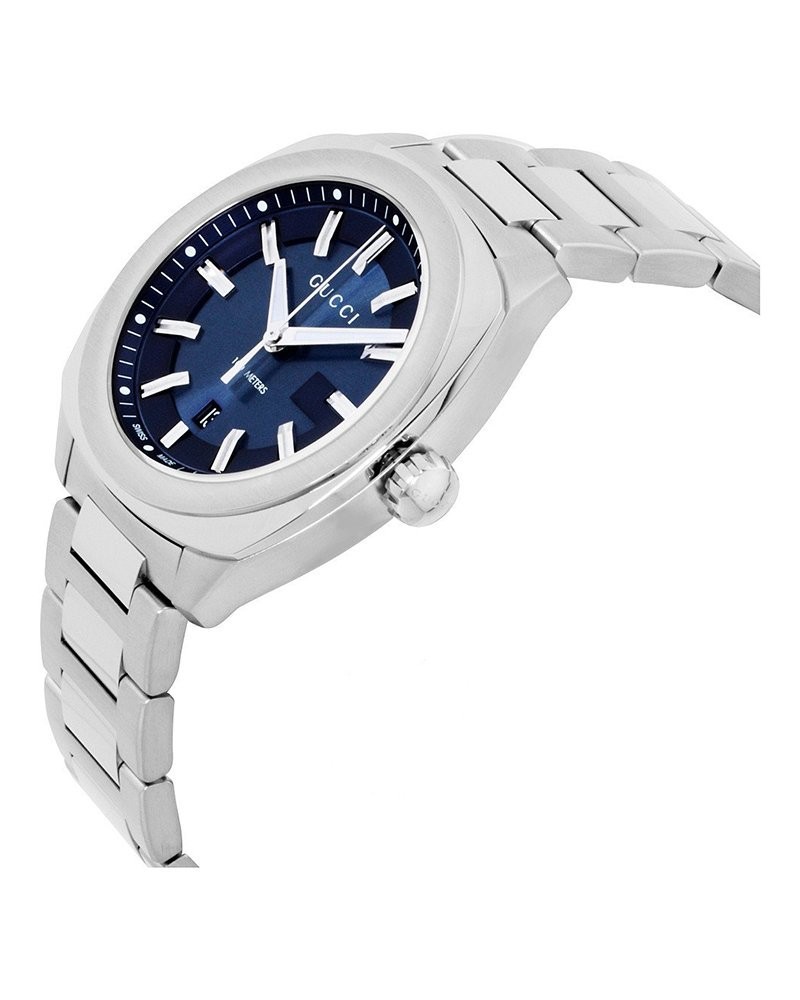 Gucci GG2570 YA142303 41mm Blue Dial Steel Bracelet Swiss Quartz Watch