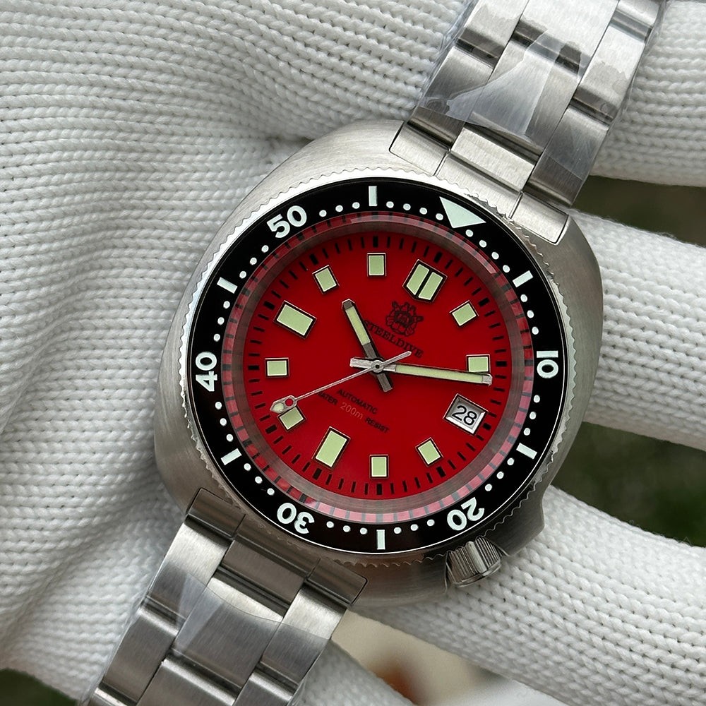 STEELDIVE SD1974 Mens Turtle 43.8mm 200M Automatic Dive Watch NH35 Professional