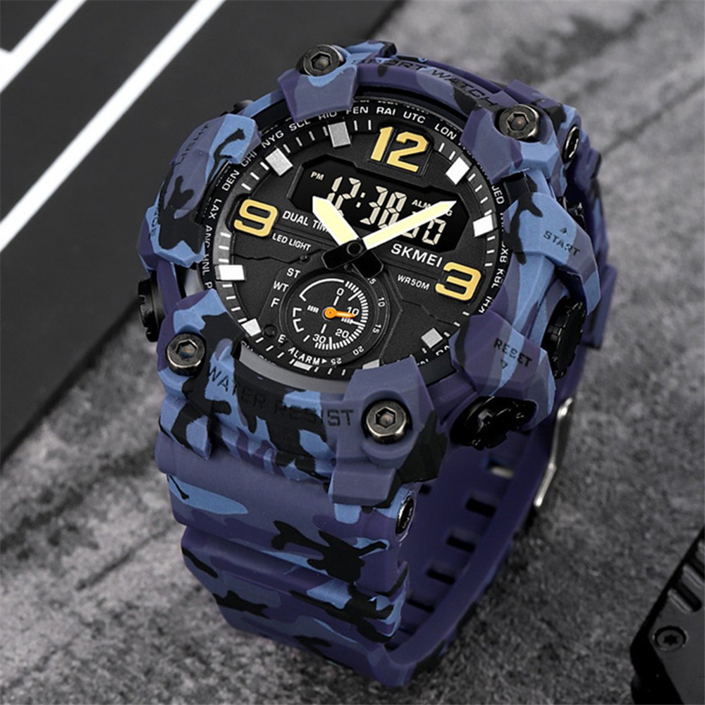 SKMEI Men Military Watch Camouflage Wristwatch LED Digital Quartz Sport Watches