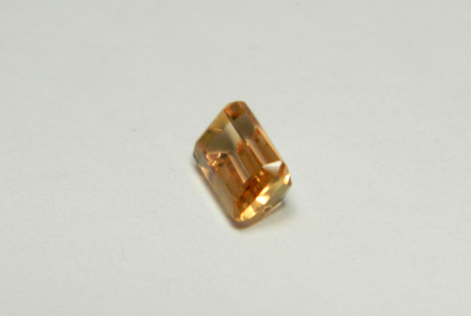 Imperial Topaz 0.64 Ct Clarity IF Emerald Cut Natural Peach Brazil I192