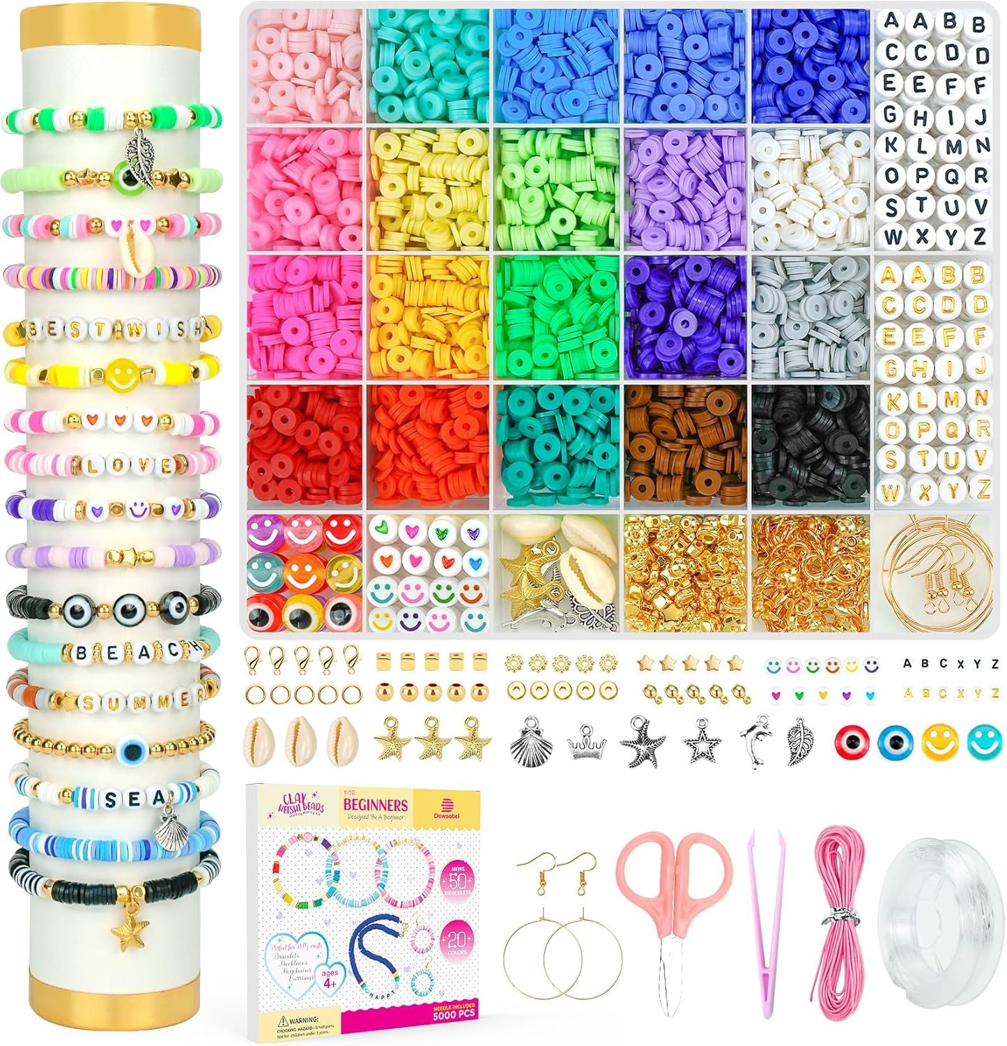 5000 Pcs Bracelet Making Kit for Girls, Bracelet Charms Kit for Jewelry Making G
