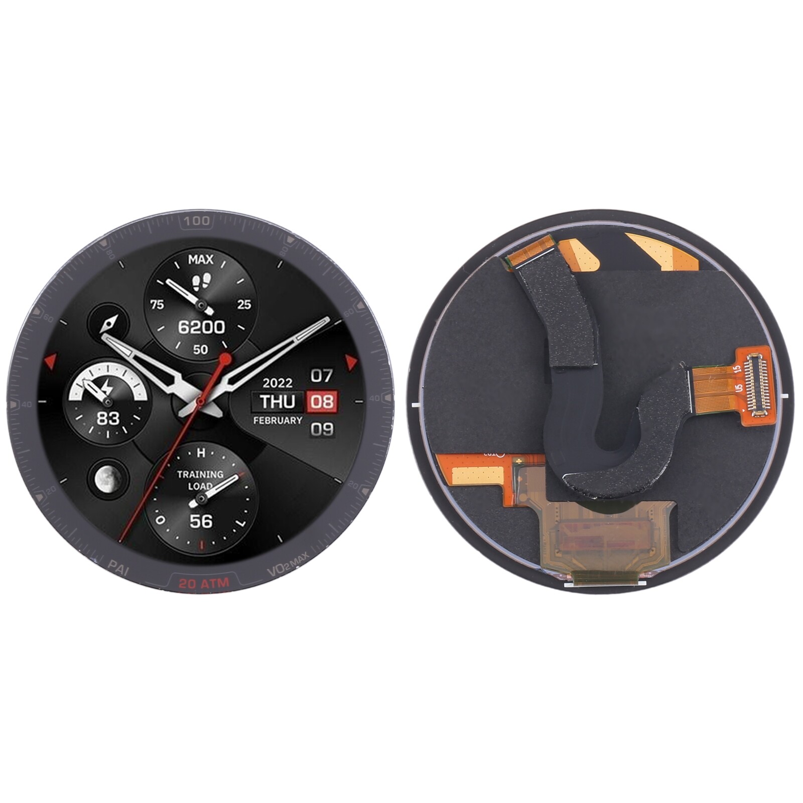 OLED LCD Screen For Amazfit Falcon Watch Display Touch Screen Replacement (Red)