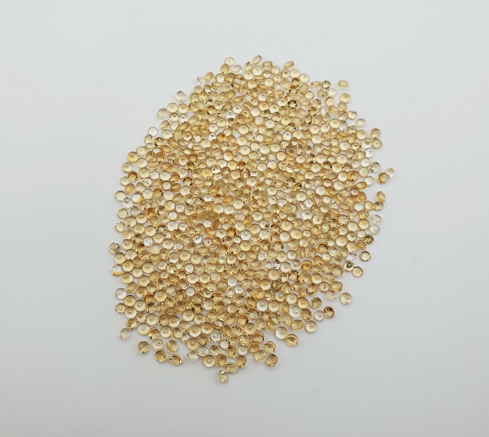 Natural Citrine Round Cut Loose Gemstone Lot 100 Pcs 2 MM