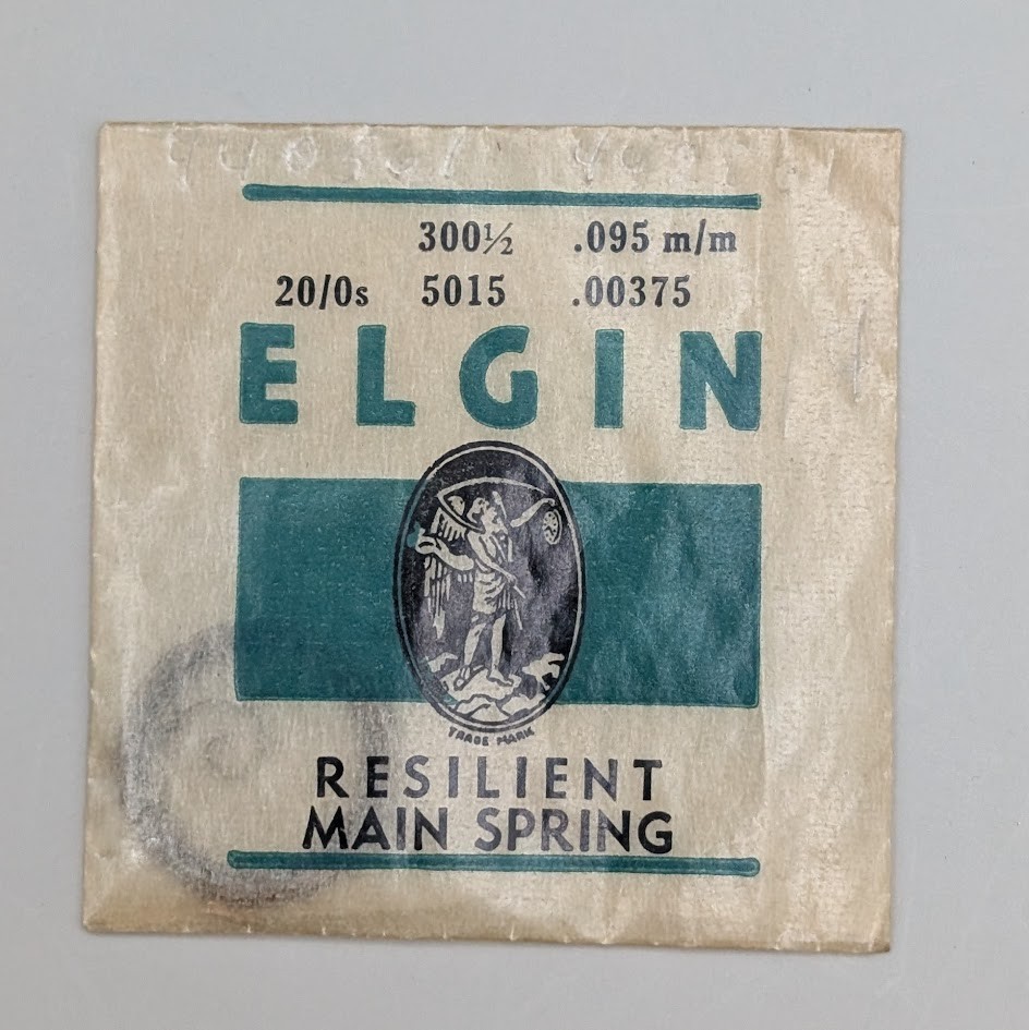 NOS Elgin 20/0s 5015 Resilient Mainspring .095mm Watch Part
