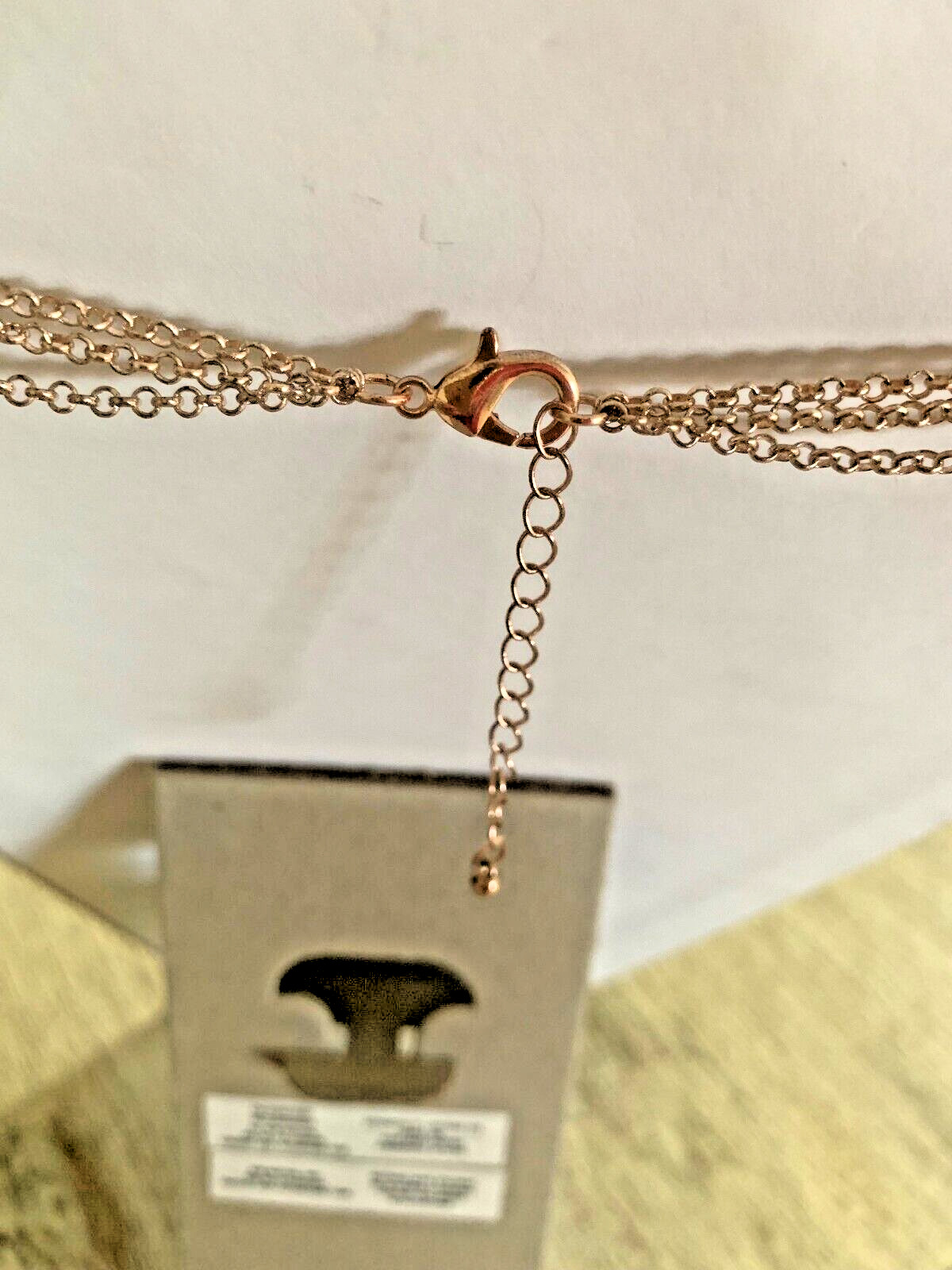 Lovita & Co 18″ RG Plated Layered Station Necklace Earrings 2 PC Set Brand NEW