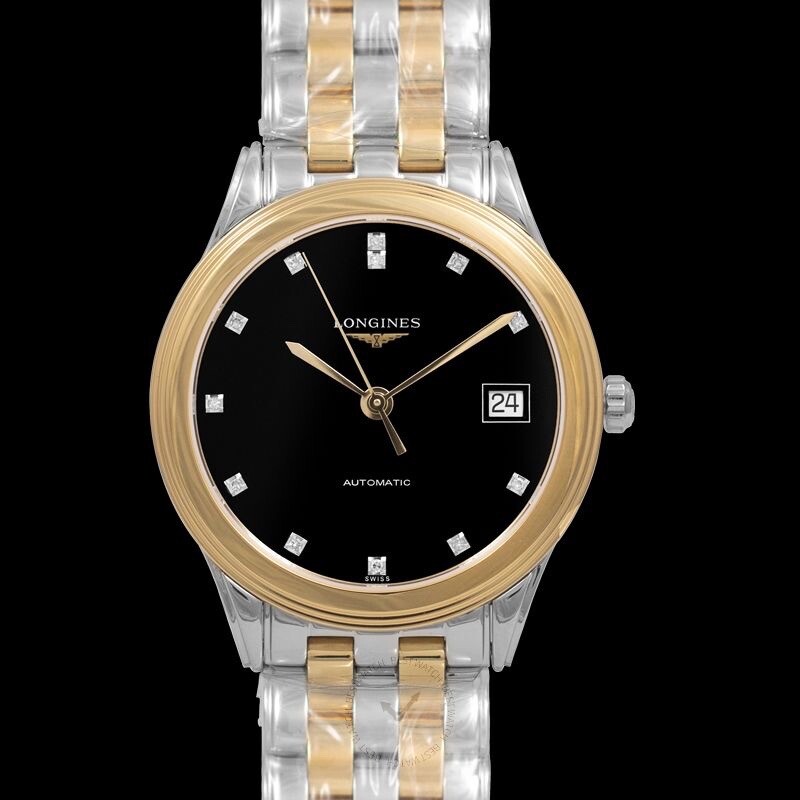 Longines Flagship Diamond 35.6mm Men’s Black Dial Watch L4.774.3.57.7