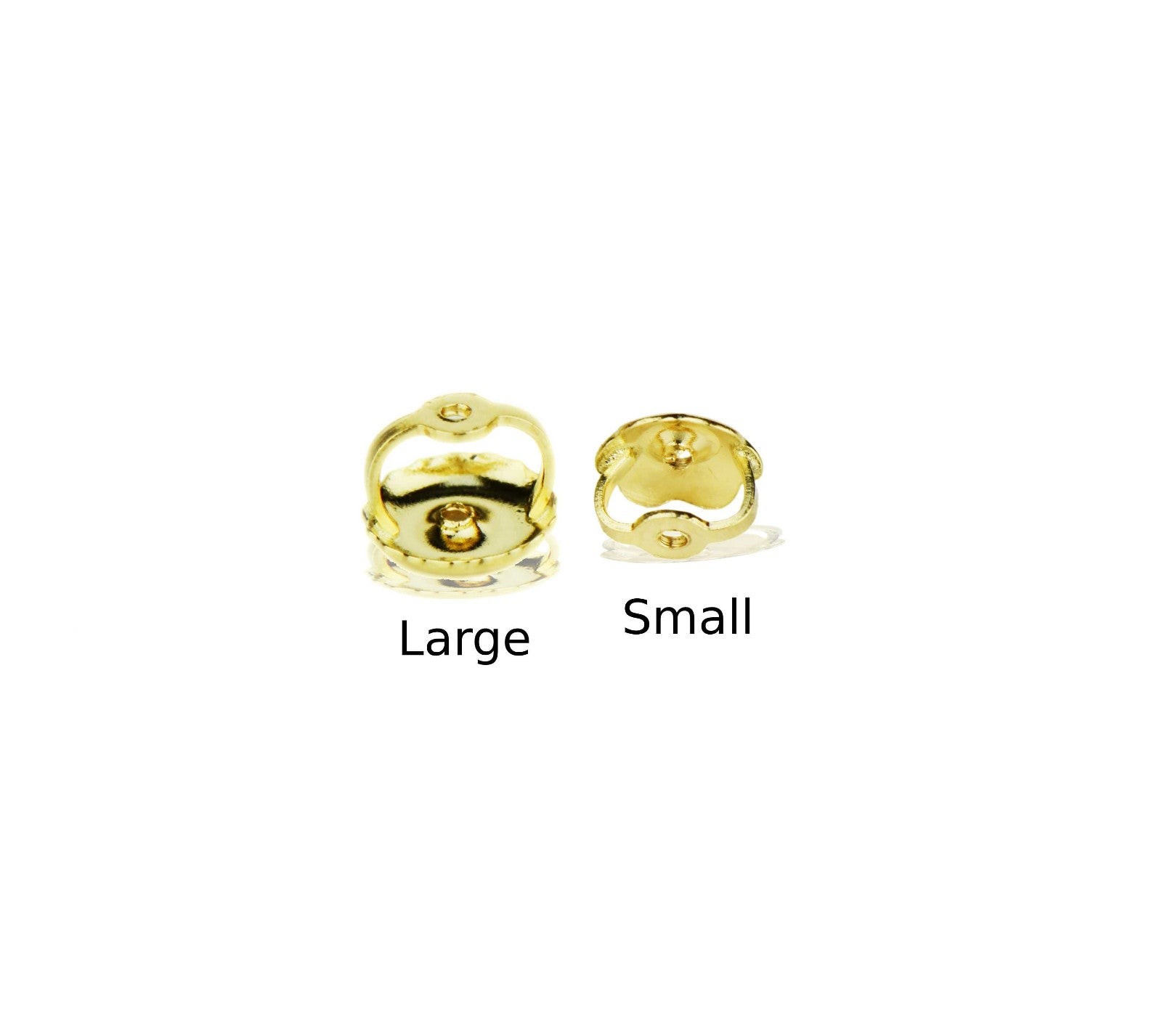 14k Yellow or White Gold Screw-Back Screwpost Earring Replacement Backing by PC