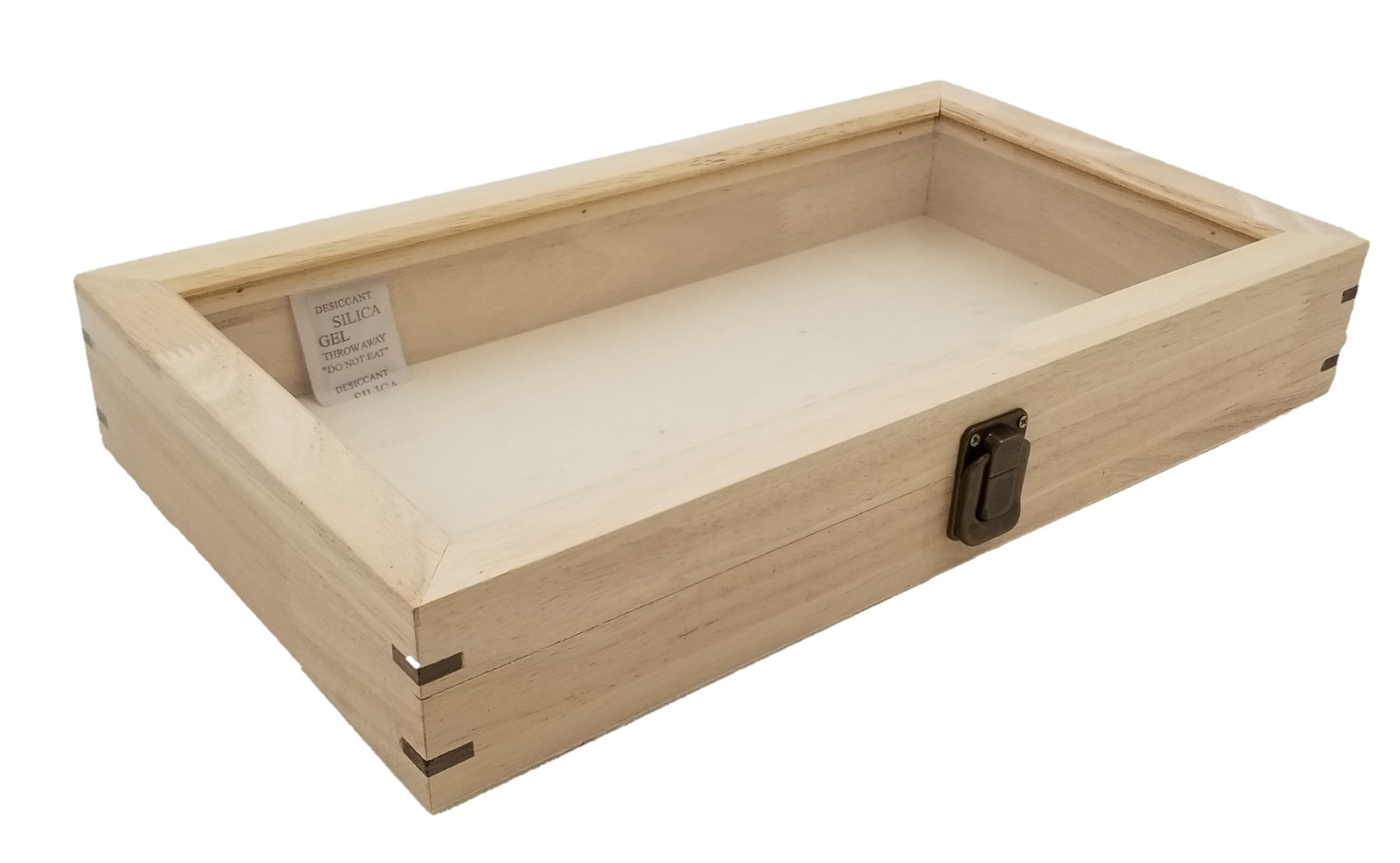 Jewelry Case with Glass Top and Lock with various finishes available