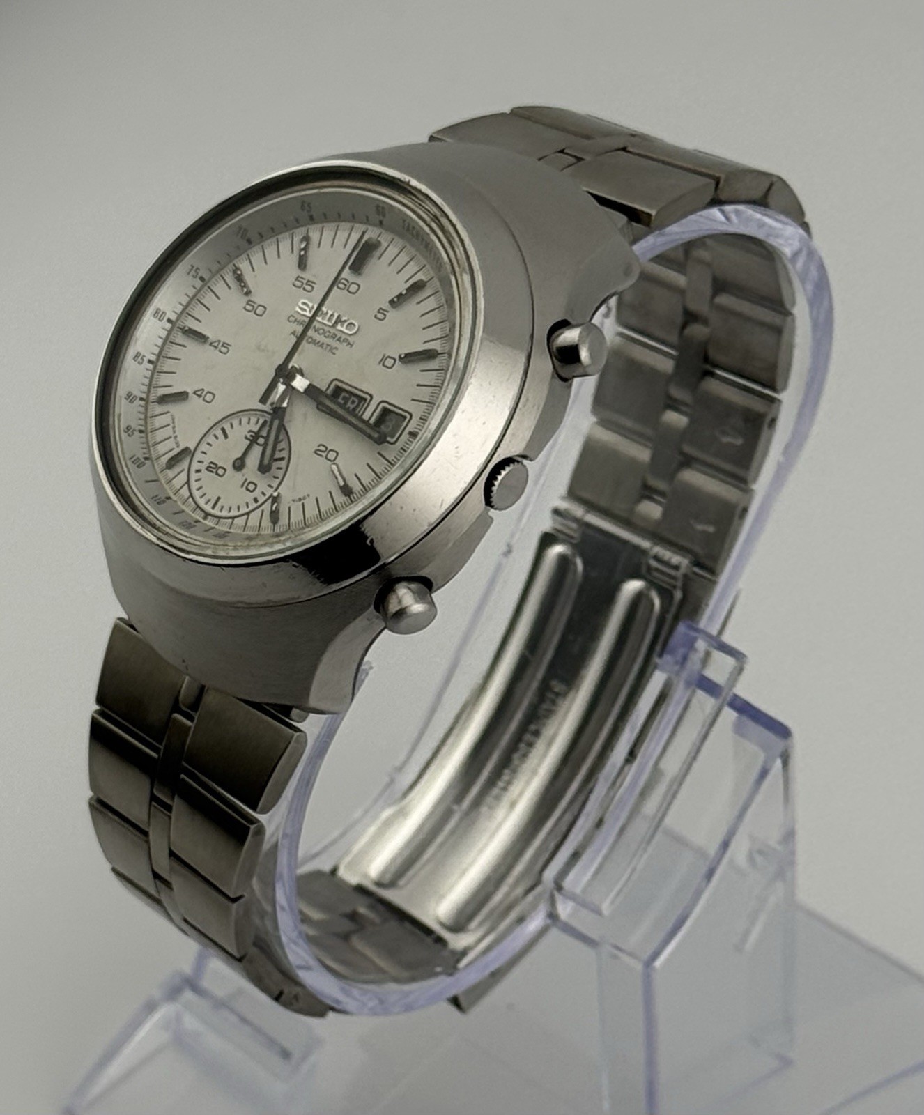 SEIKO 6139-7100 Helmet Watch•Automatic Chronograph•All Functions work properly•