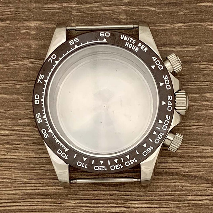 39MM Stainless Sapphire Glass Watch Case for VK63 Quartz Movement 29.5mm Dial