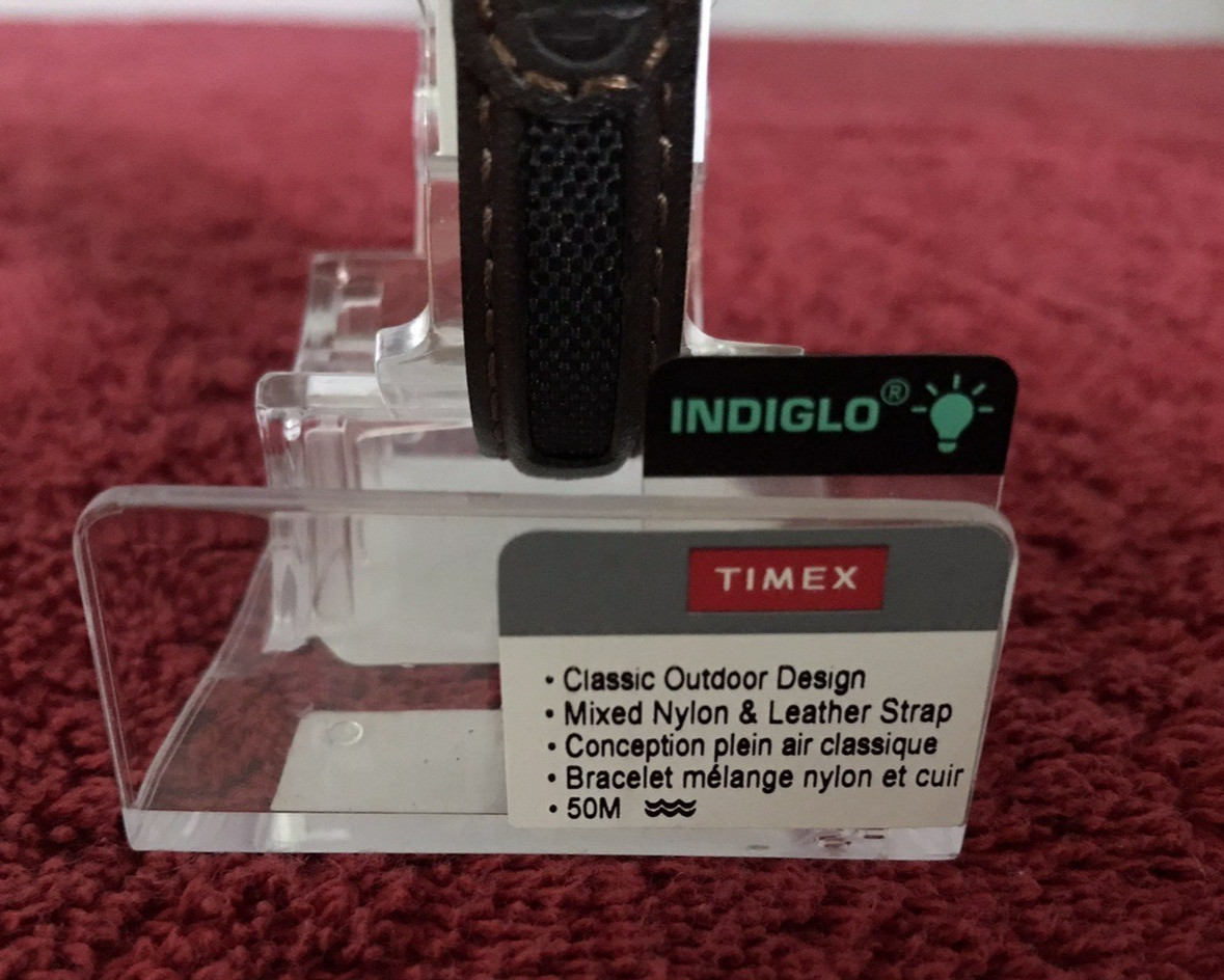 Timex Women Expedition Indiglo Brown Leather Watch 50M Water Resistant T411819J