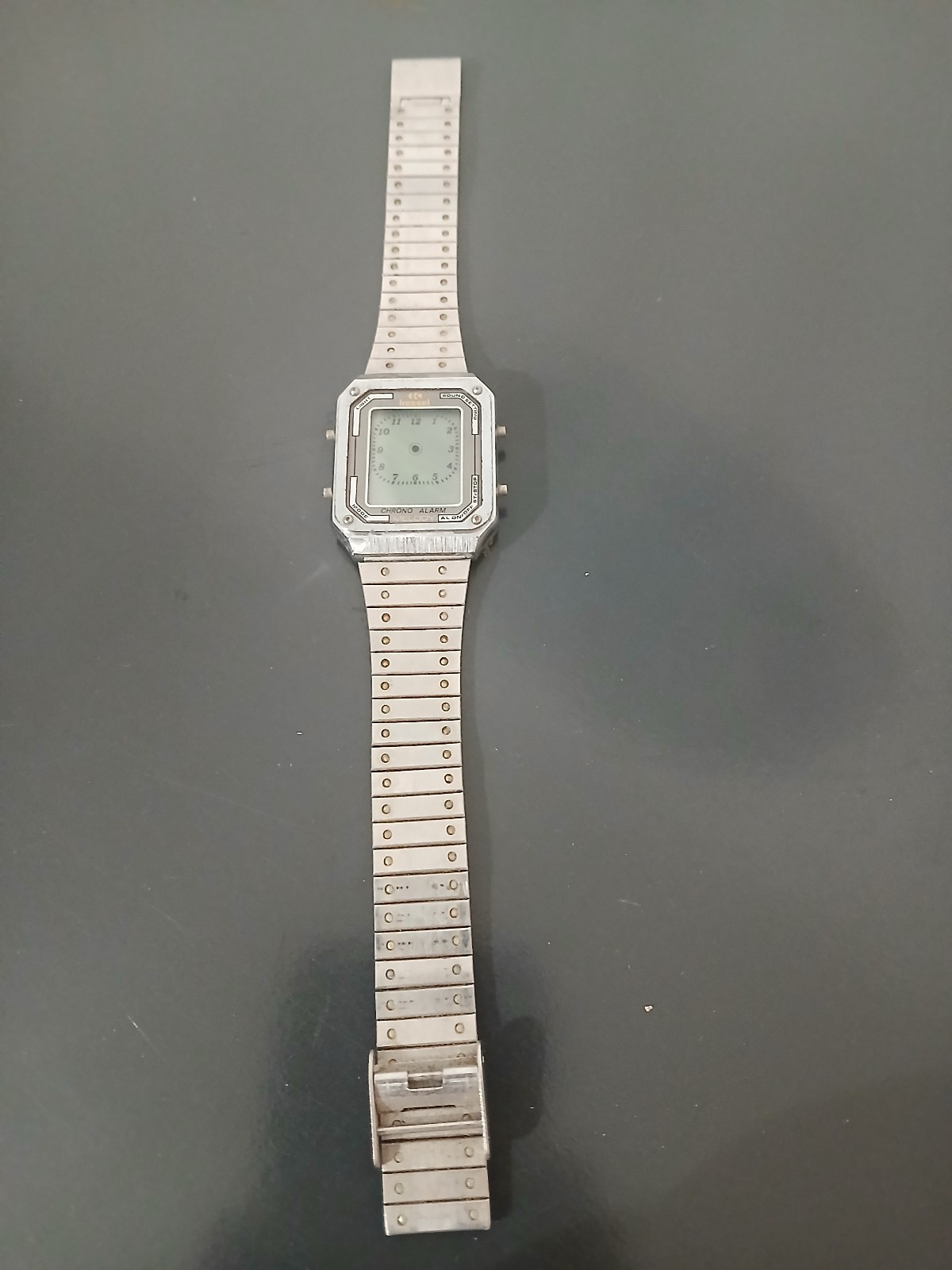 Vintage Kessel Digital Hands LCD Melody Chrono Watch Rare 80s Sg-02