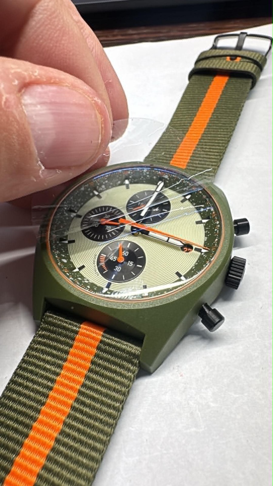 NEW Mens 44mm D17-05 B2406 Detomaso SOLAR Chrono RESIN watch (A40)