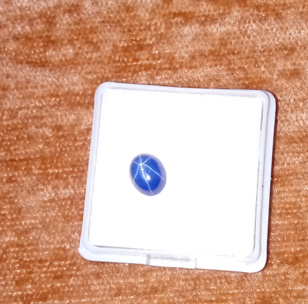 1.35ct Blue Star Sapphire 6 Rays GGIJ Certificate Oval Cabachon Diffused