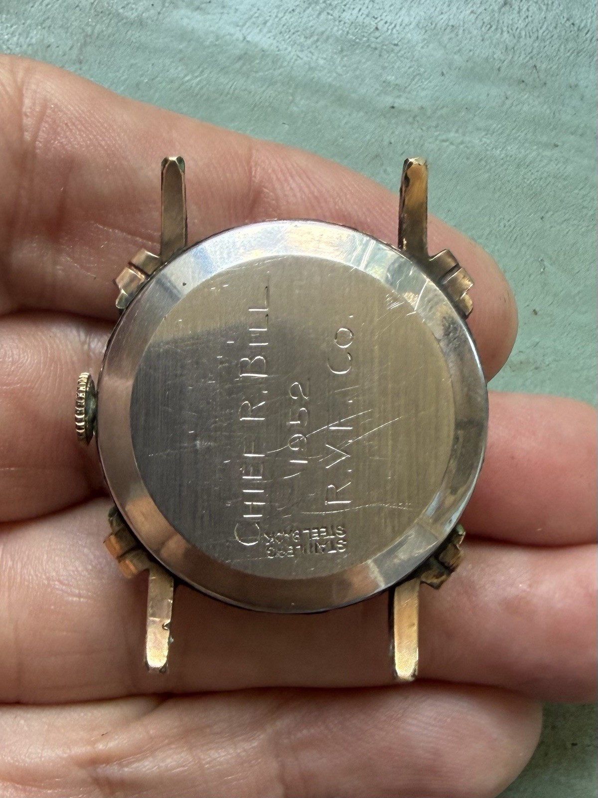 Vintage Benrus Second Day Date Pointer Gold Filled Watch Needs Work