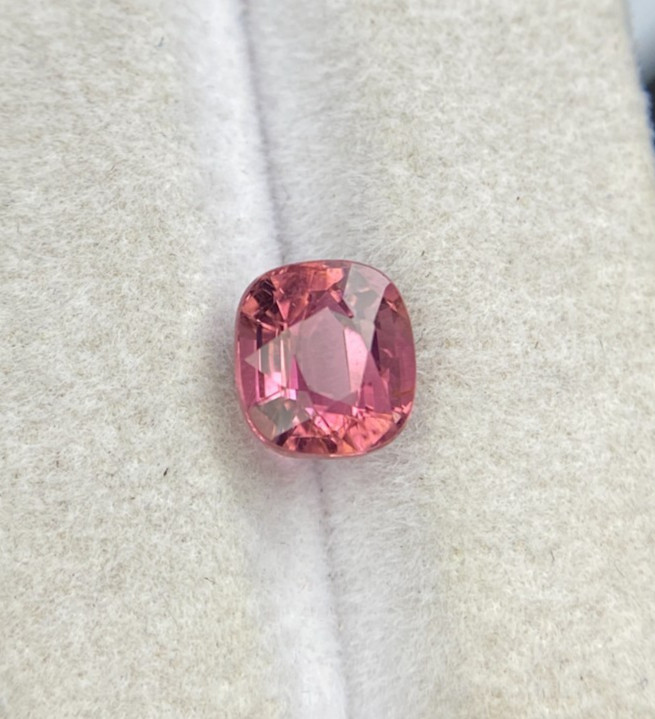 Certified Amazing Natural Tourmaline Square Cushion Cut 1.66 Carat Eye Clean