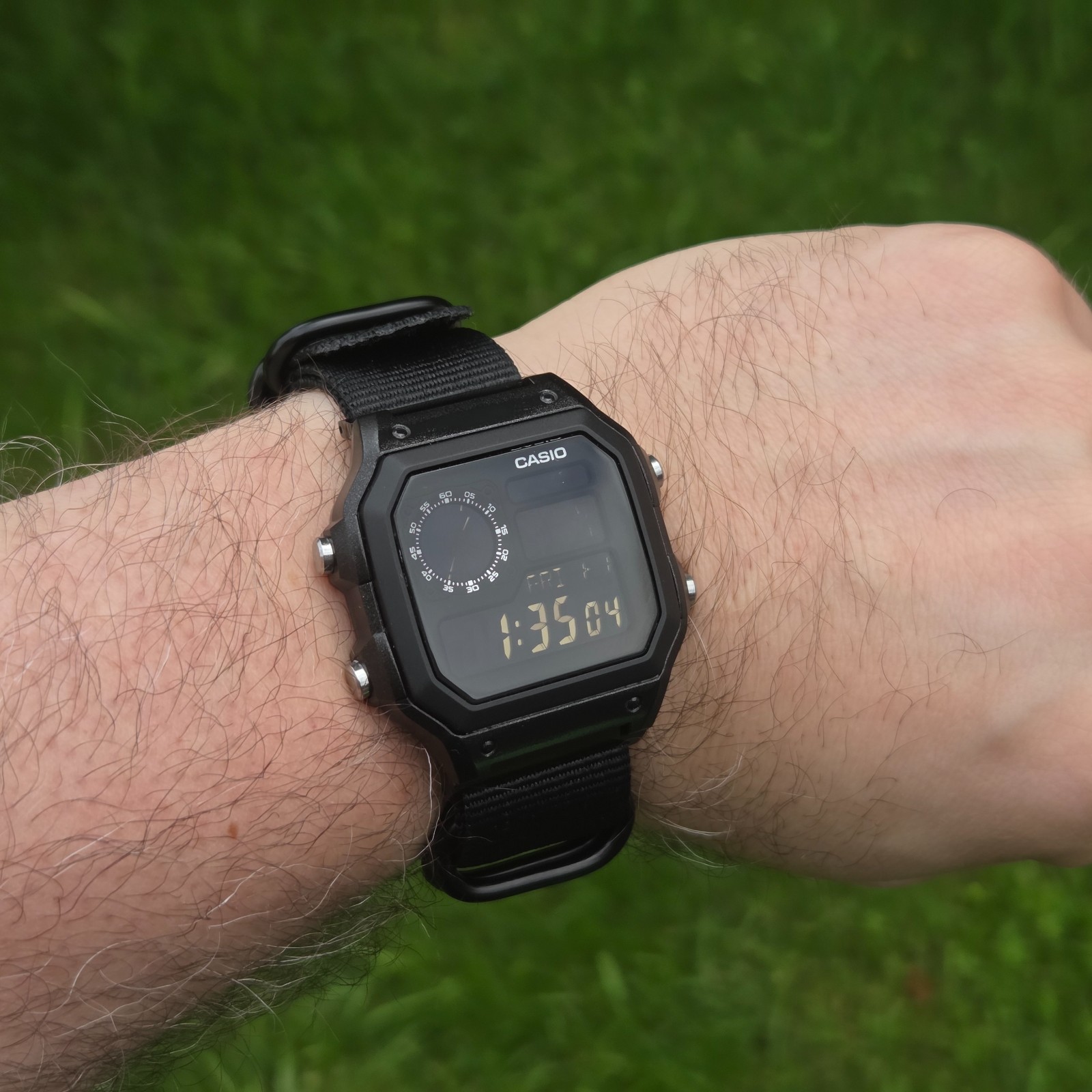 CASIO AE-1200WHD. Royale World Time Watch Mod. Blackout Negative. Hydromod.