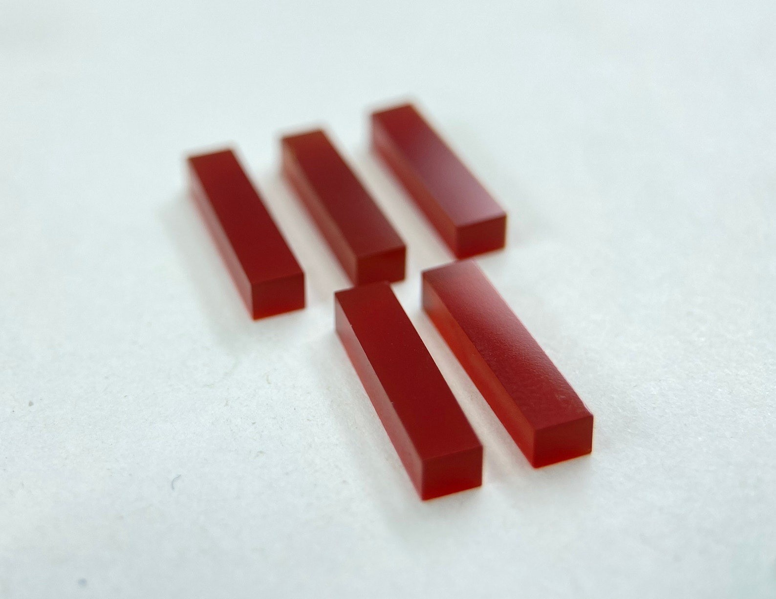 Red Onyx Long Rectangle Bothside Flatback 7x14mm To 12x24mm Loose Gemstone
