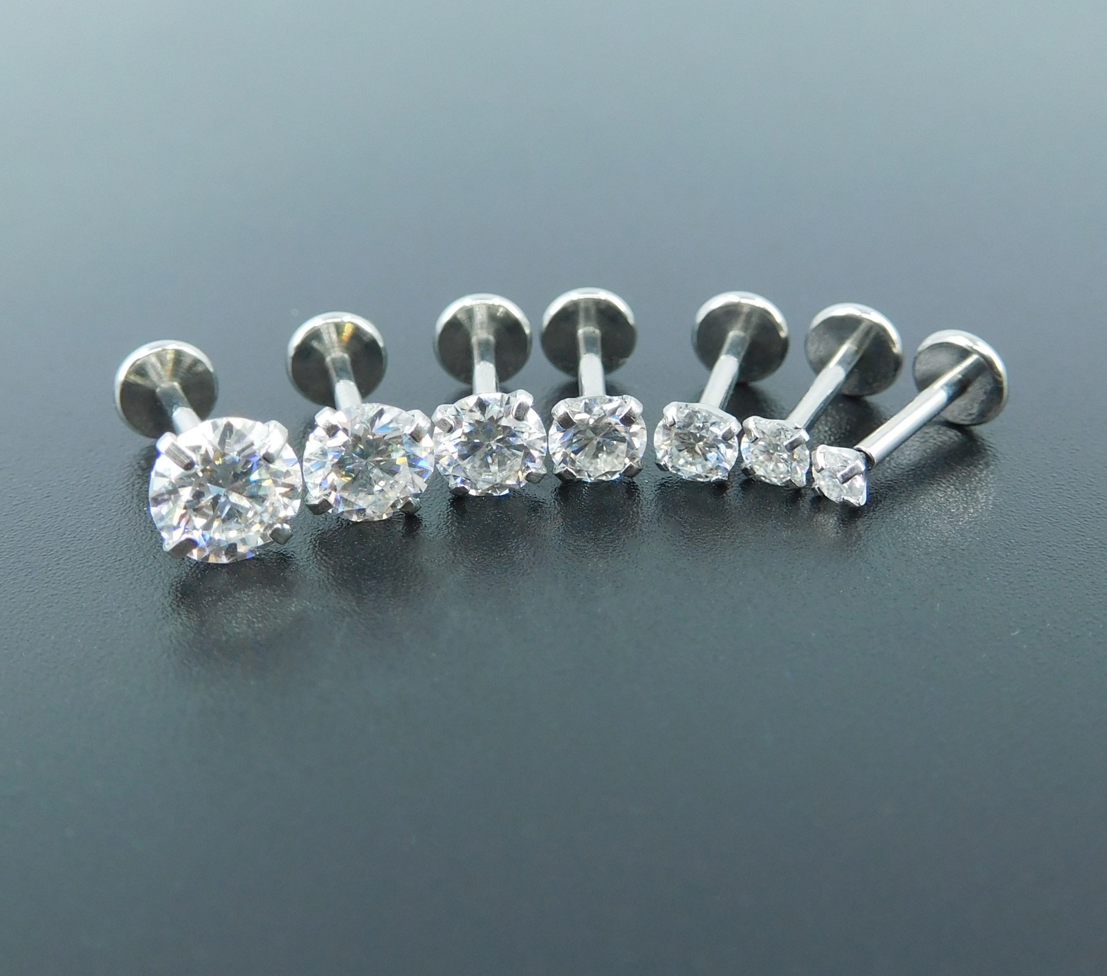 16G/18G/20G Moissanite Stud Earrings & Cartilage Nose Jewelry – Hypoallergenic