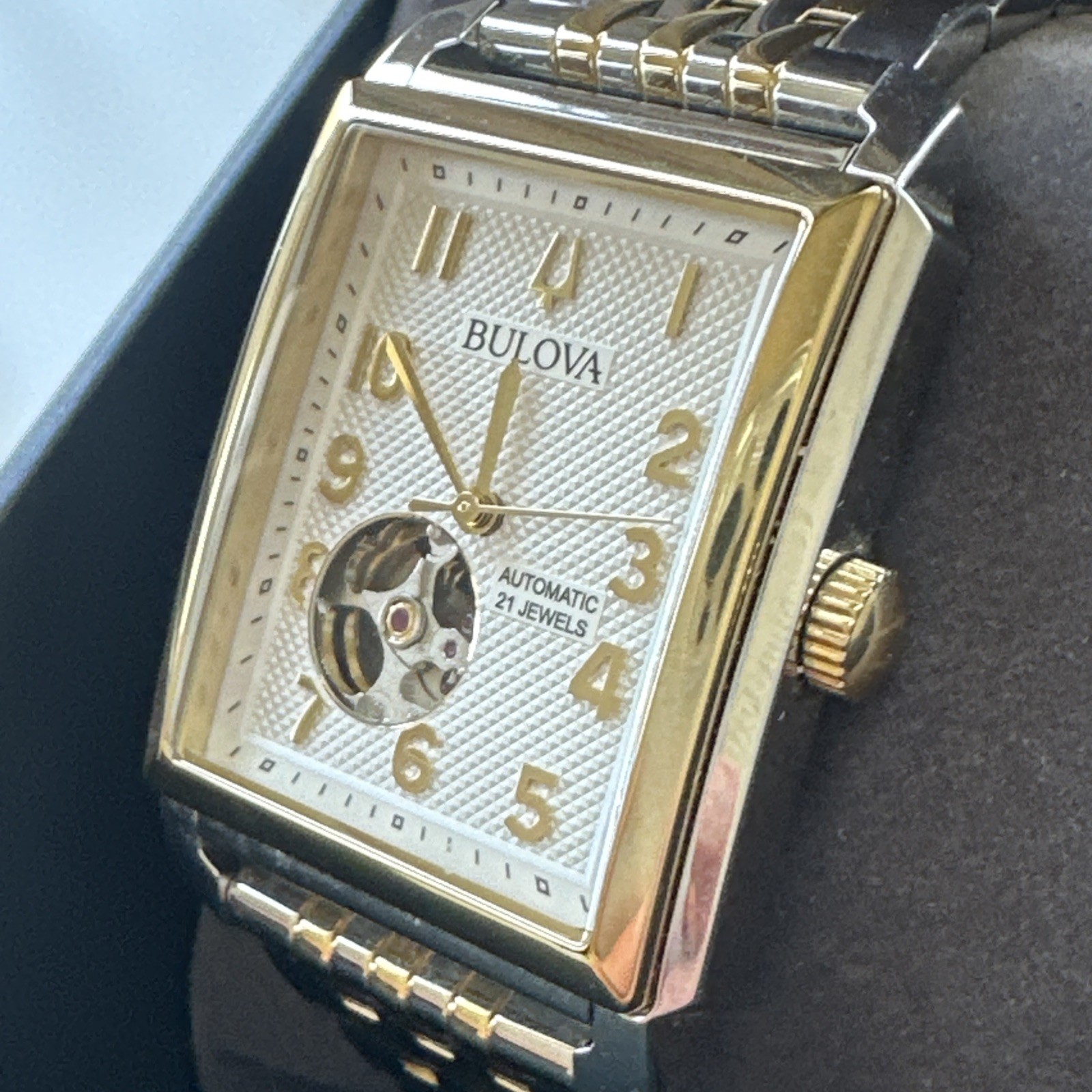 Bulova Men’s Sutton Classic Automatic Silver Stainless Steel Watch 33MM 98A308