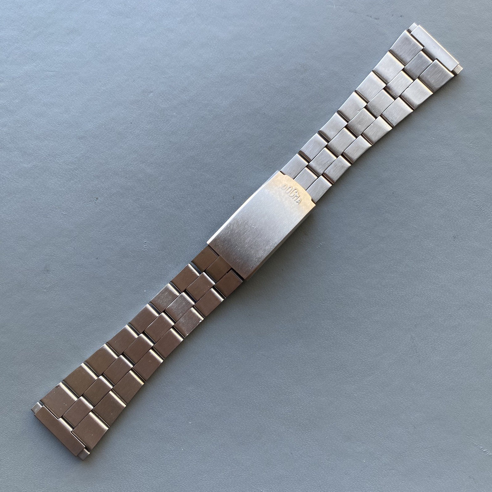 Genuine Dogma Stainless Steel Brick link Watch Bracelet. 18mm-21mm End Links