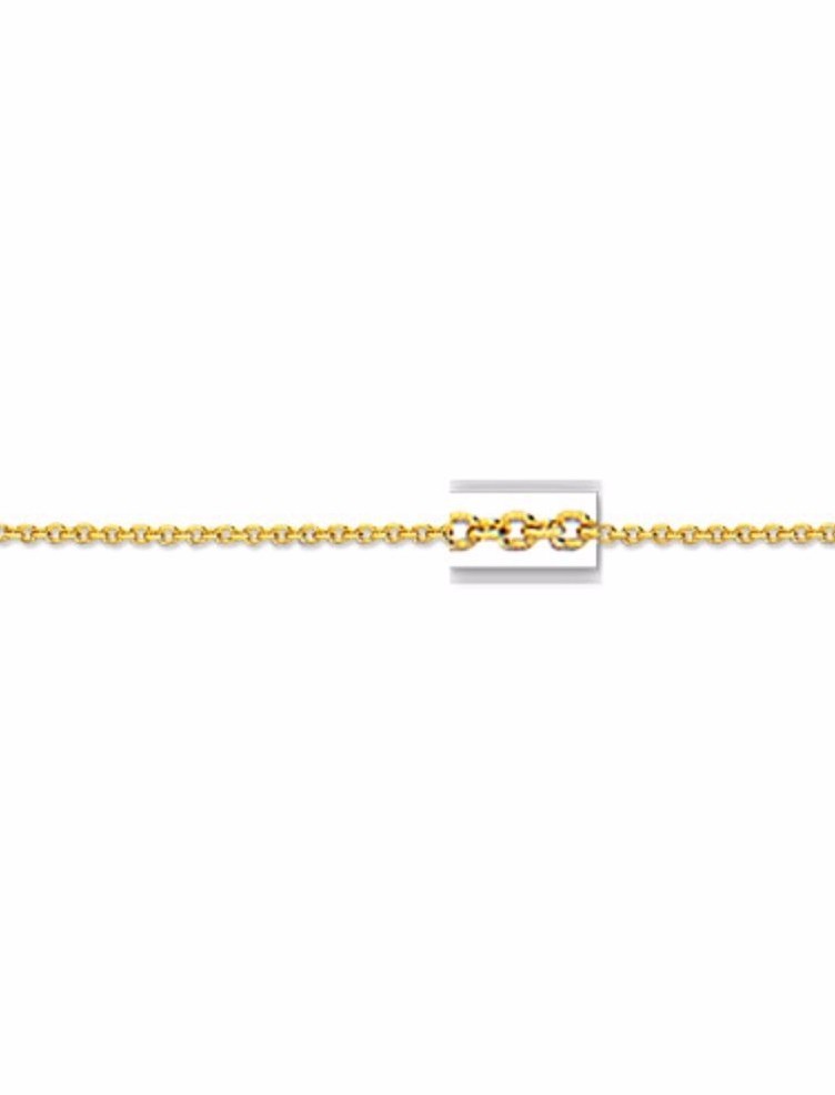 14k Yellow Gold 16″ Solid Cable Link Pendant Chain/Necklace 1.1 mm 1.4 Grams