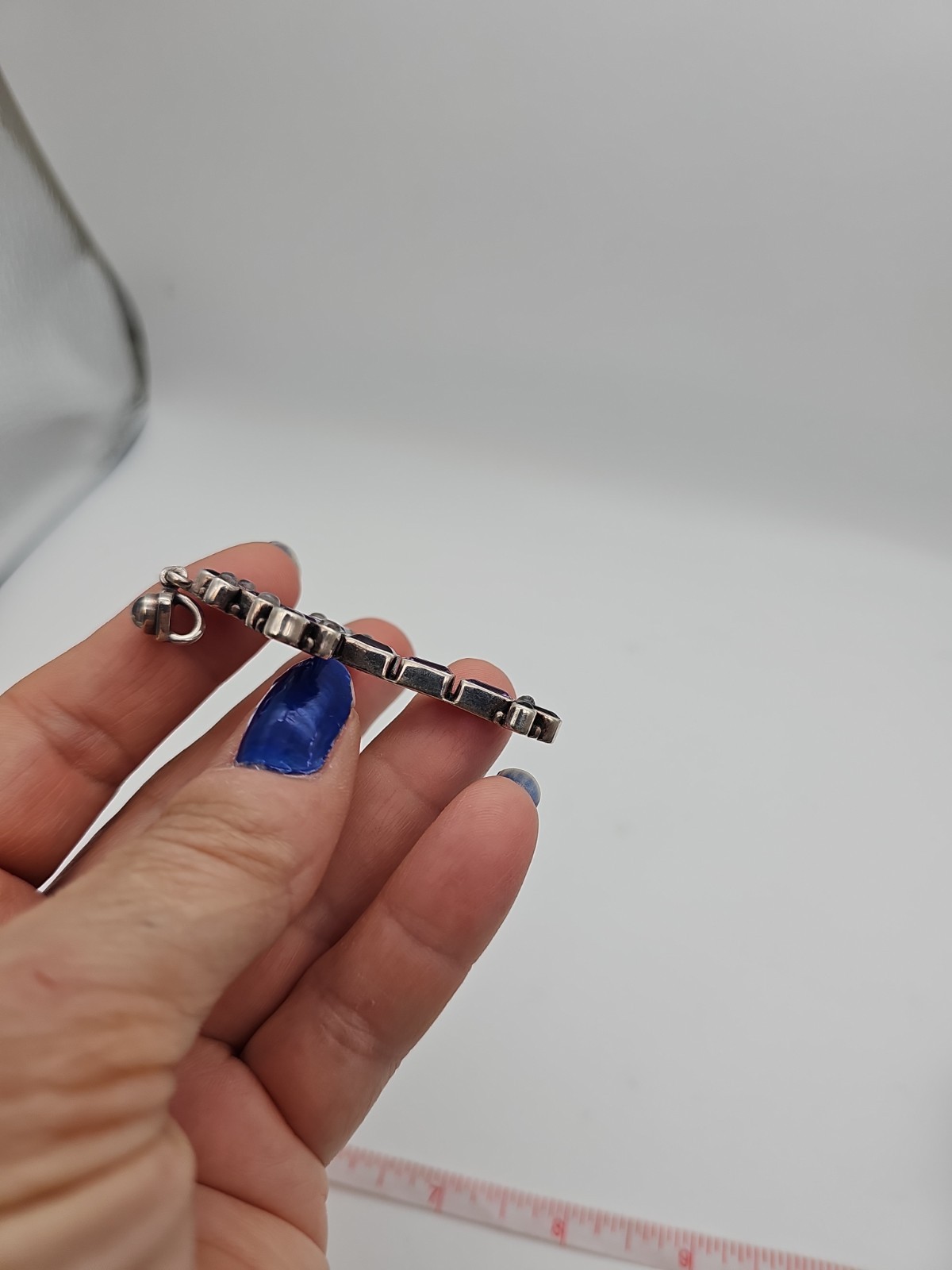 Nicky Butler 925 Silver Cross Pendant Amethyst Iolite Moonstone Signed India 11g