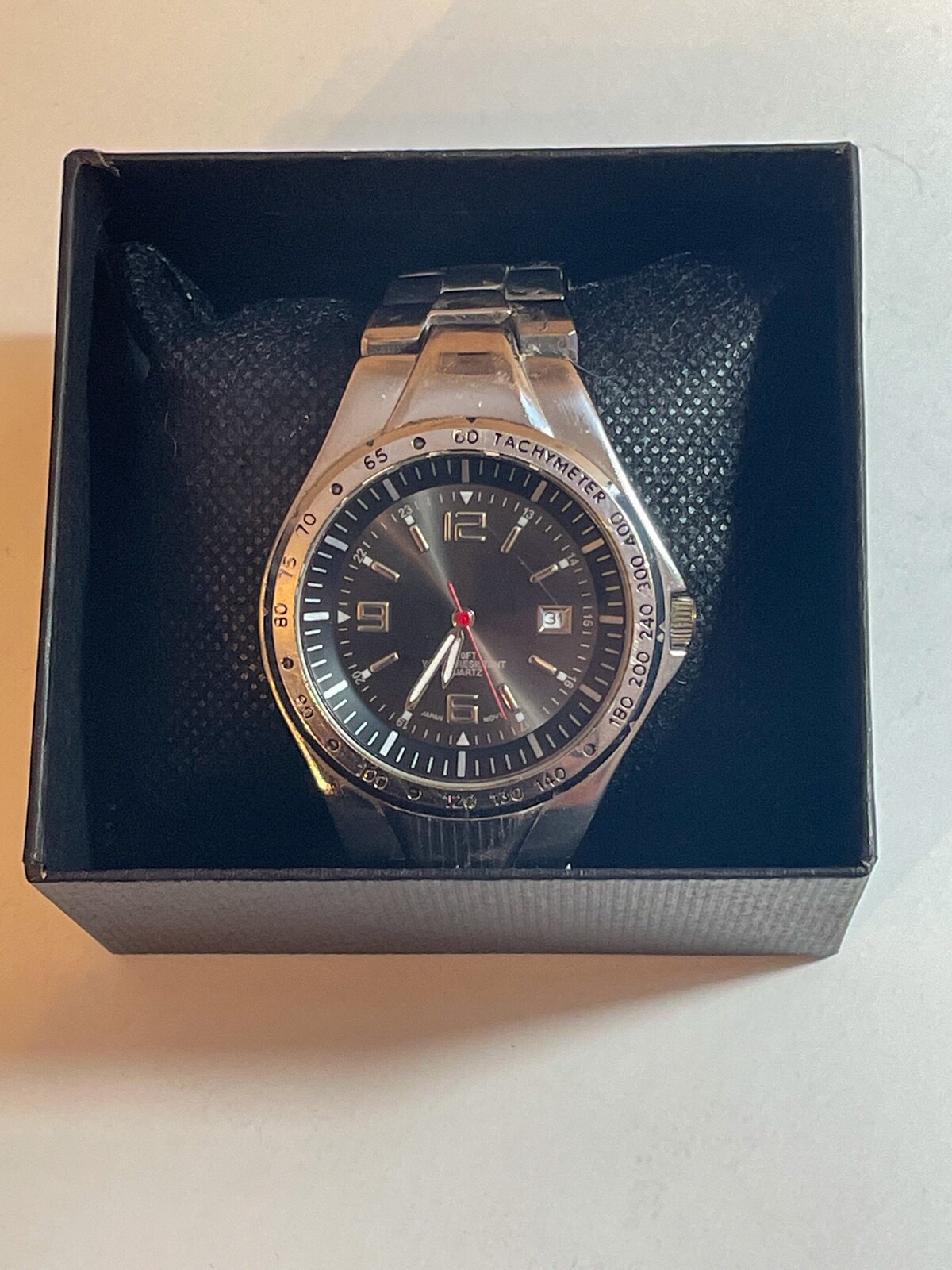 Adavance Water Resistant Tachometer Watch – Silver
