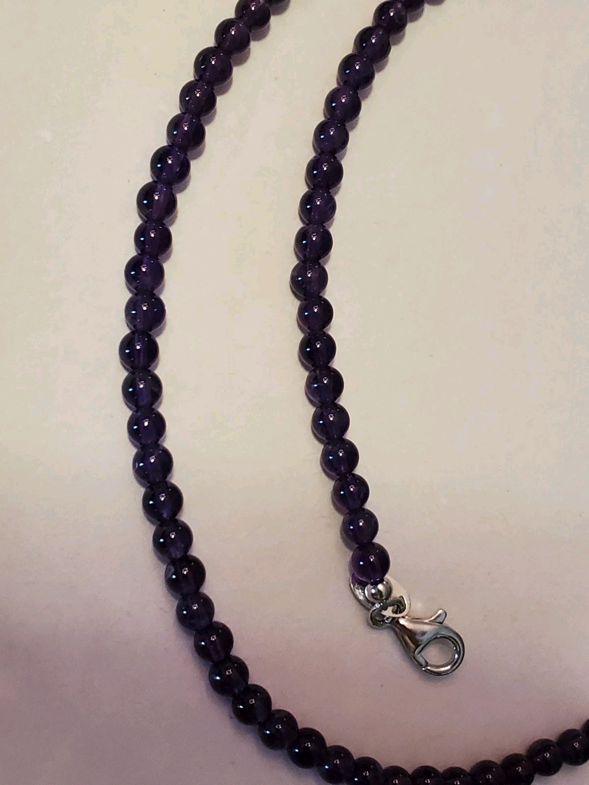 NICKY BUTLER Vintage Necklace, Sterling Silver & Amethyst Beads, 22.5 Inches