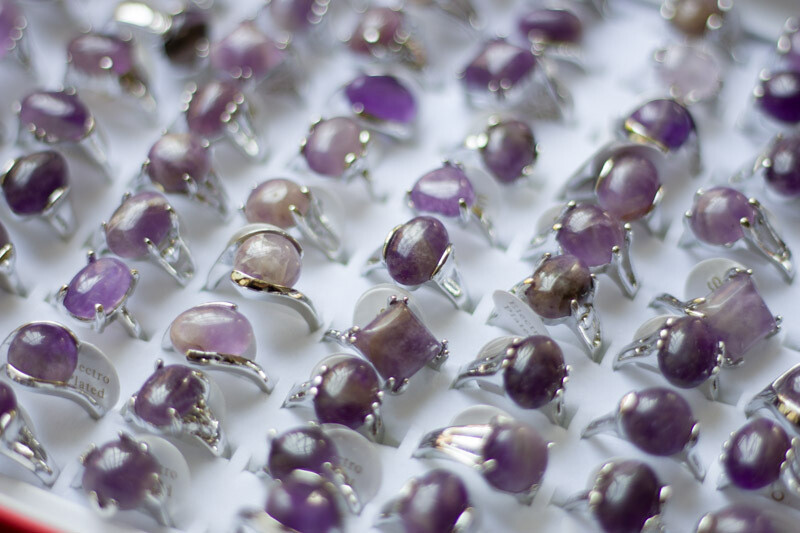 FREE Wholesale Lots Mixed 20Pcs Big Natrual gemstone stone Silver P Rings