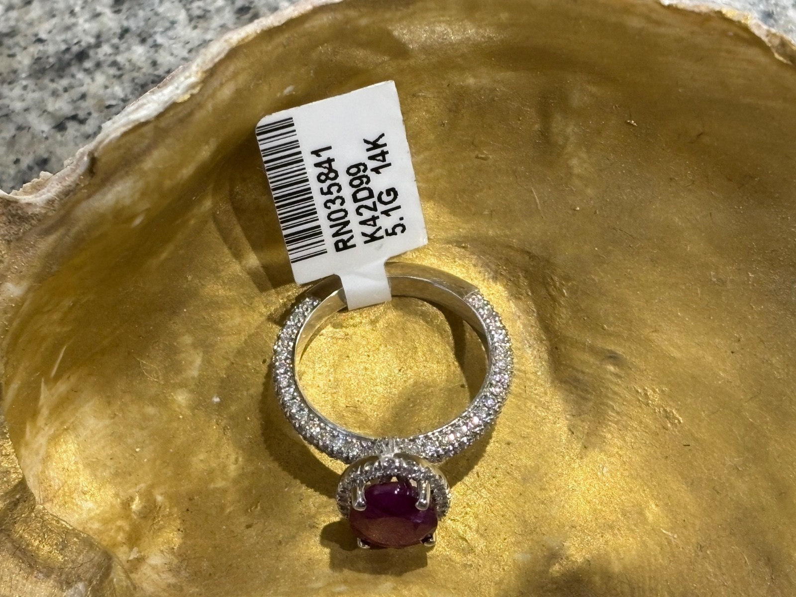 Natural GIA Cert 3.0ct Ruby & .90ct Diamond 14k Wt Gold Ring, Size 7.