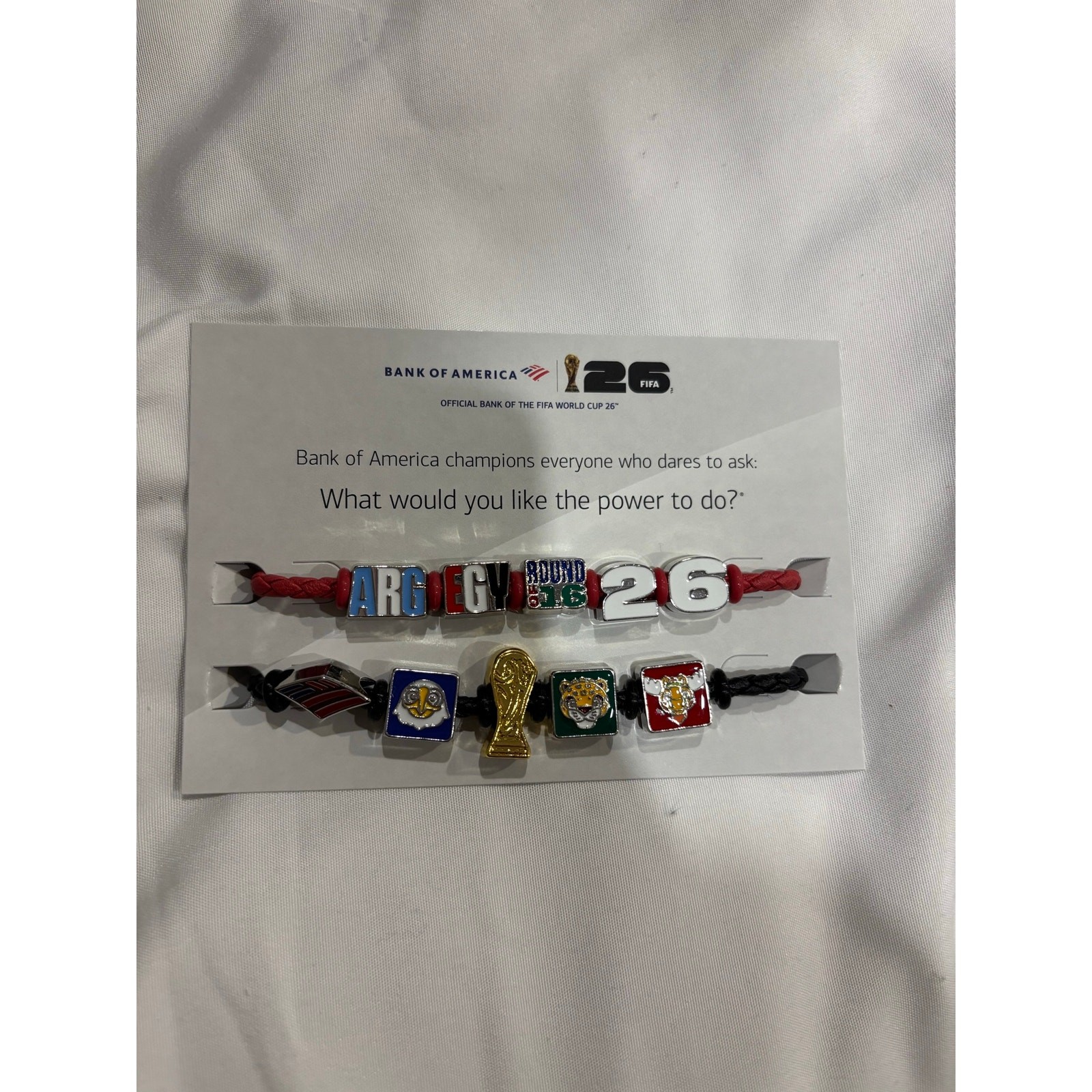 FIFA 2026 Argentina vs Egypt Match Custom Bracelet Set Large