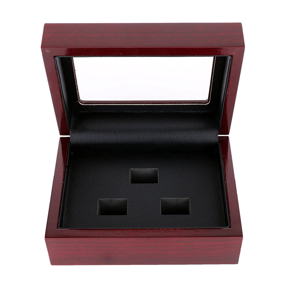 1-7 Holes Championship Ring Display Case Box Wooden Collection Storage Box F