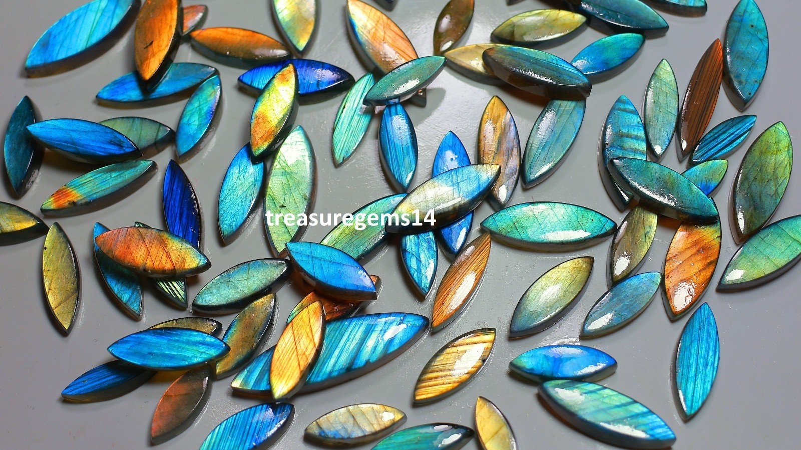 250 Crt WHOLESALE LOT NATURAL MULTI FIRE LABRADORITE MARQUISE CABOCHON GEMSTONE