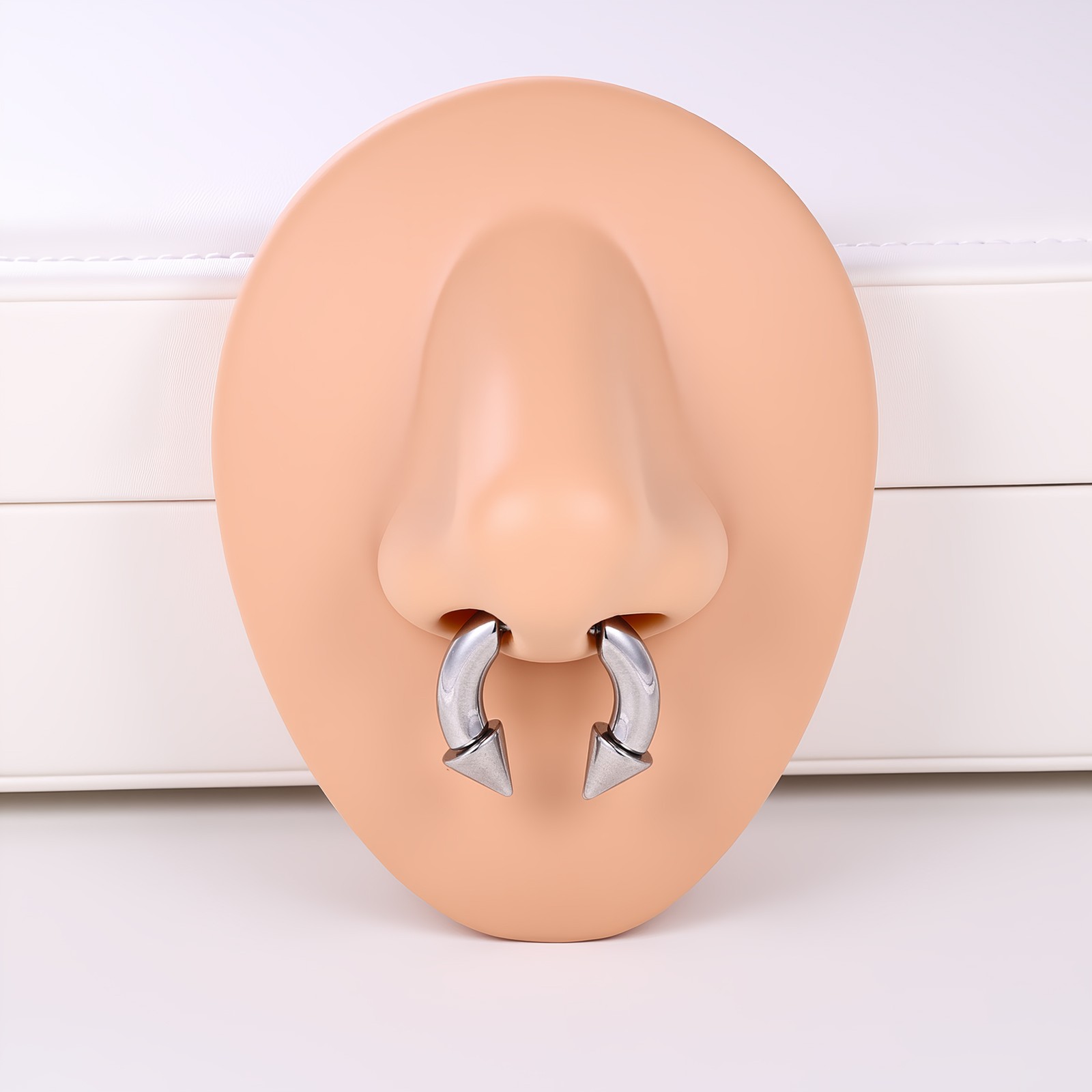 16G Stainless Steel Nose Rings Threadless Push-in Septum Piercing Body Jewelry