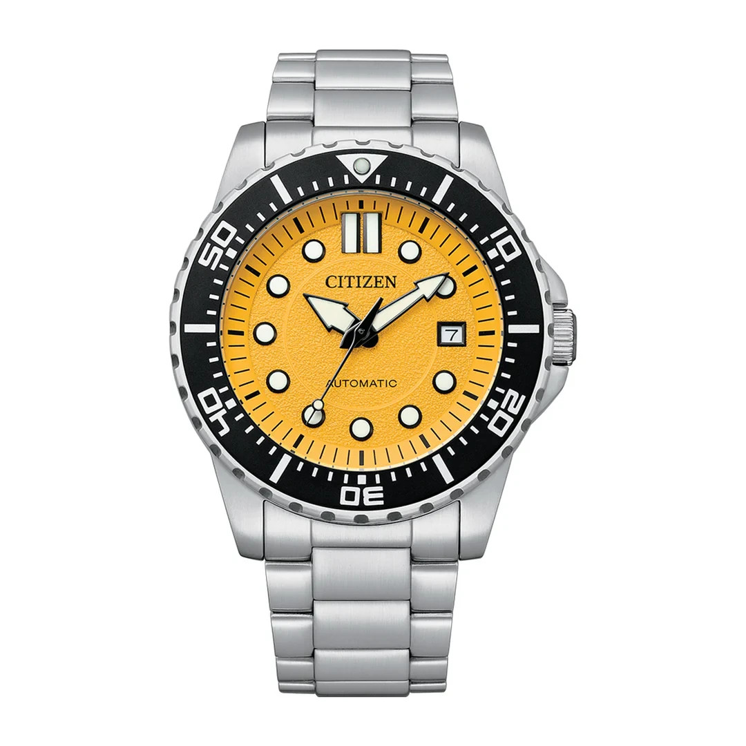 Citizen NJ0170-83Z Automatic Men’s Watch Orange Dial Stainless Steel Bracelet