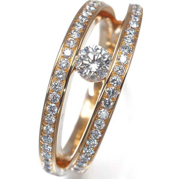 Giorgio Visconti Ring Diamond 0.74ct US6-6.25 18K 750 Rose Gold