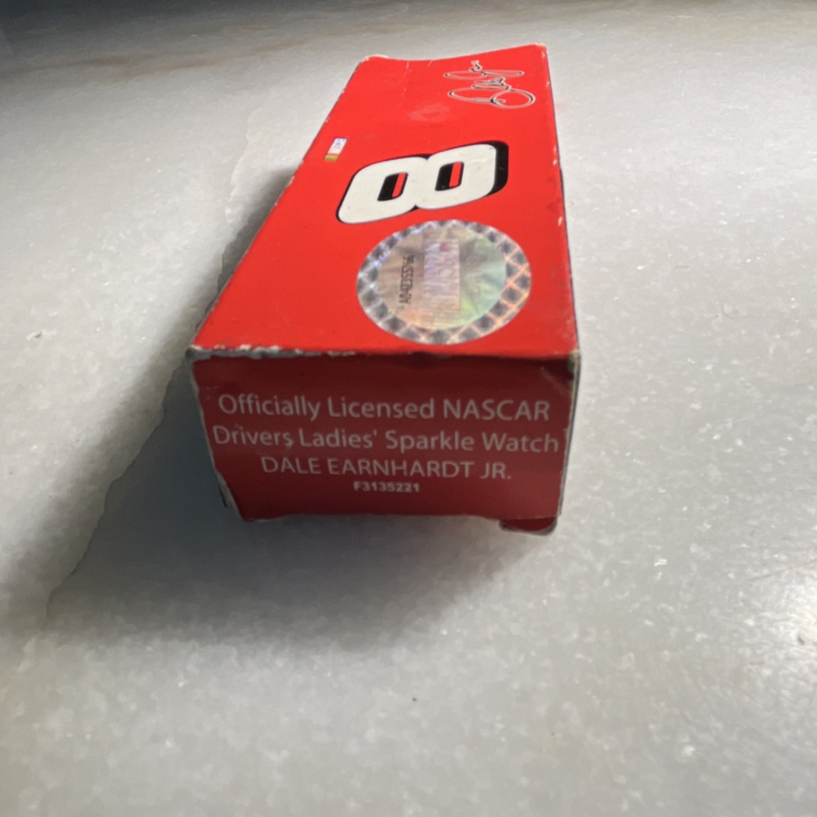 Lot #19 Dale Earnhardt Jr. NASCAR Ladies’ Sparkle Watch Red Leather Band