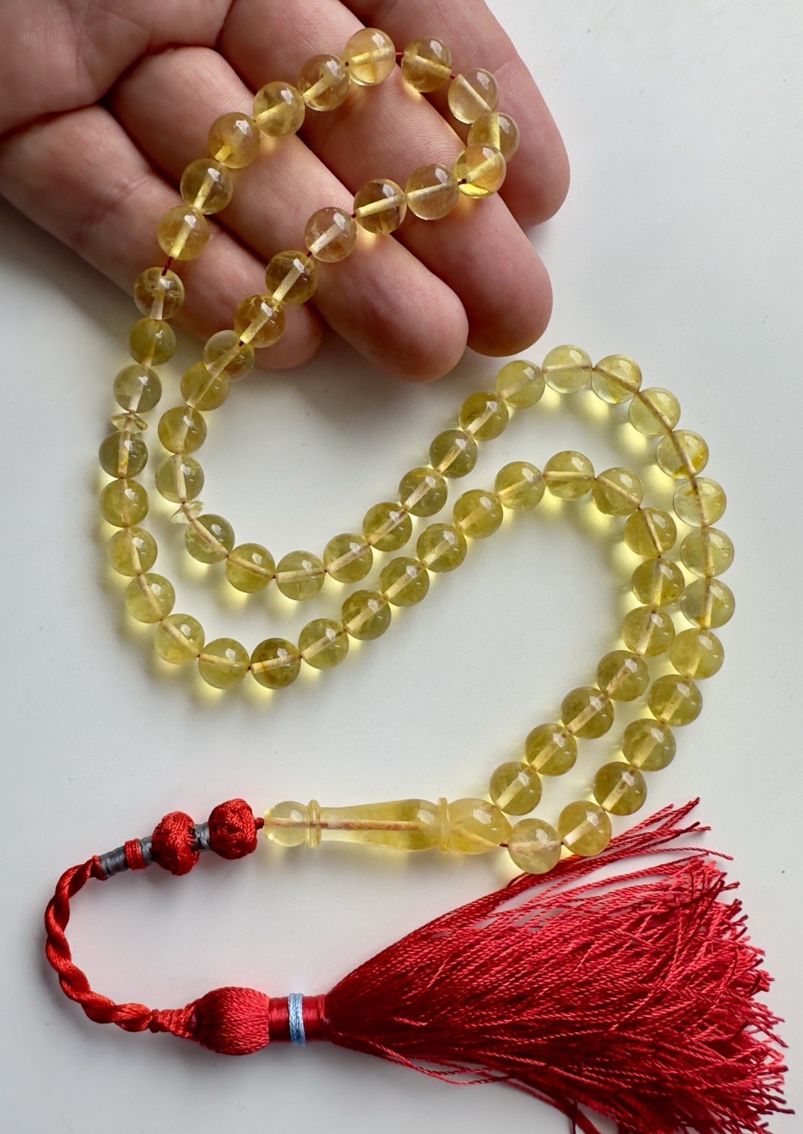 Natural Baltic Amber 29g. Islamic Prayer Rosary 9mm. 66 Beads Tasbih Misbaha