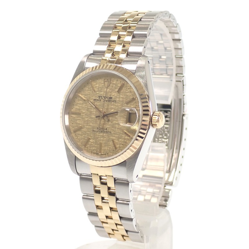 TUDOR Prince Date 74033 Automatic SS/GP Yellow Gold Gold Dial Men’s JDM Watch