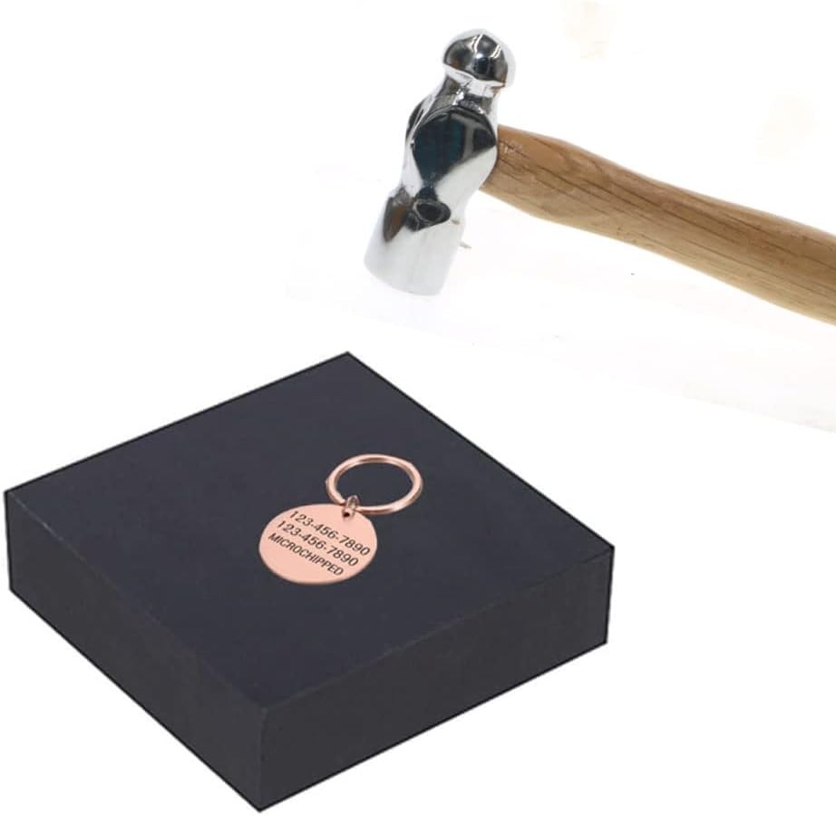 Jewelry Making Kits – Rubber Bench Block (4X4In) with Jewelry Hammer,Metal Stamp