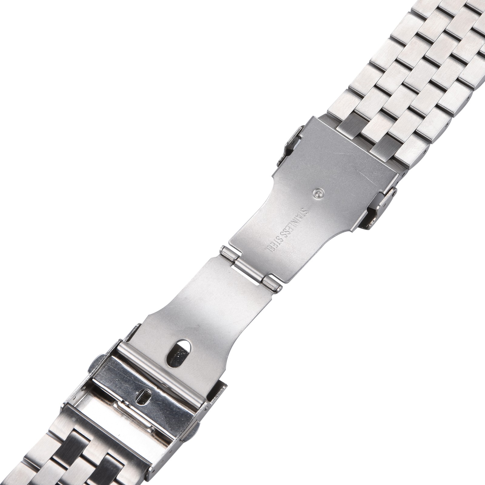 Silver 24mm Width Watch Band Strap Bracelet Link Solid Watchband Replacement xx