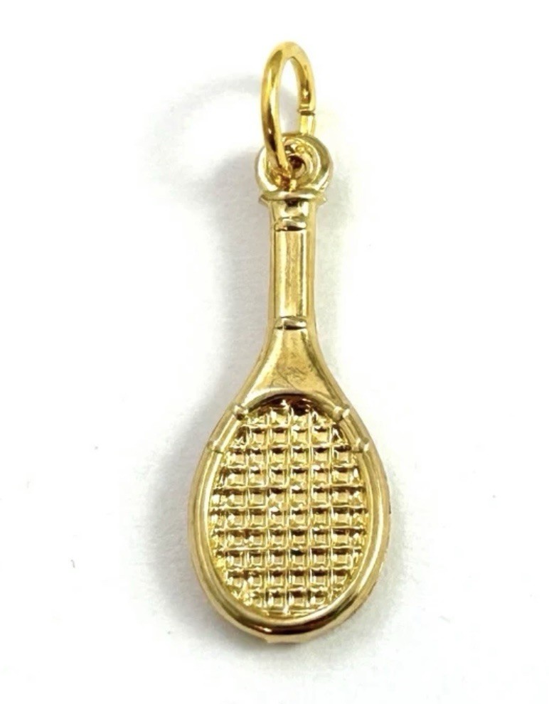 Vintage Charm Tennis Racket Pendant Jewelry For Women Dainty Pendant Gold Plated