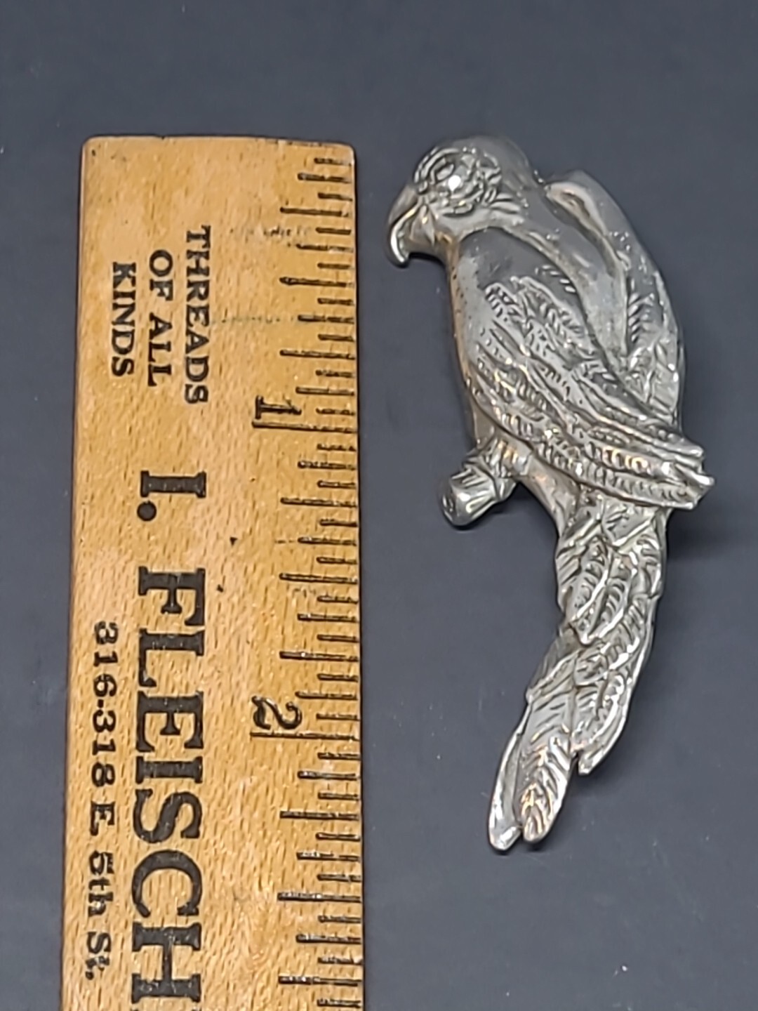 Pewter Macaw Parrot Seagull Canada Figural Bird Pin Brooch Unique