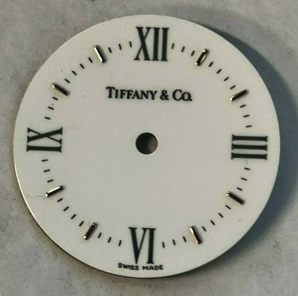 NOS Tiffany & Co Dial in 3 sizes white gold markers ( 27mm / 21.5mm / 18.5mm )