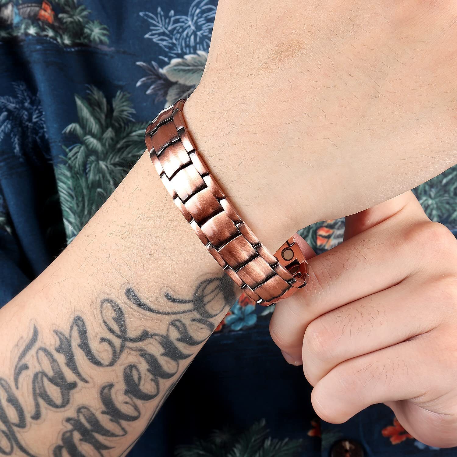Copper Magnetic Bracelet Arthritis Pain Energy MEN WOMEN ADJUSTABLE CUFF NEW US