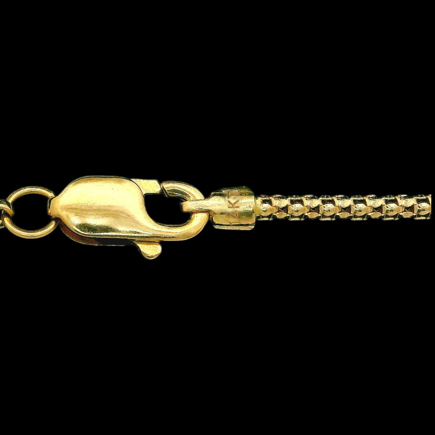 14K Gold Italian Popcorn Chain Necklace – Available in -1mm(16”, 18”, 20”)
