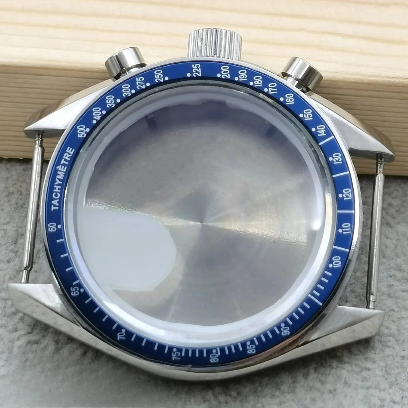 39.7mm Metal Watch Case Chronograph Bezel Sealed For VK63 VK63A Movement